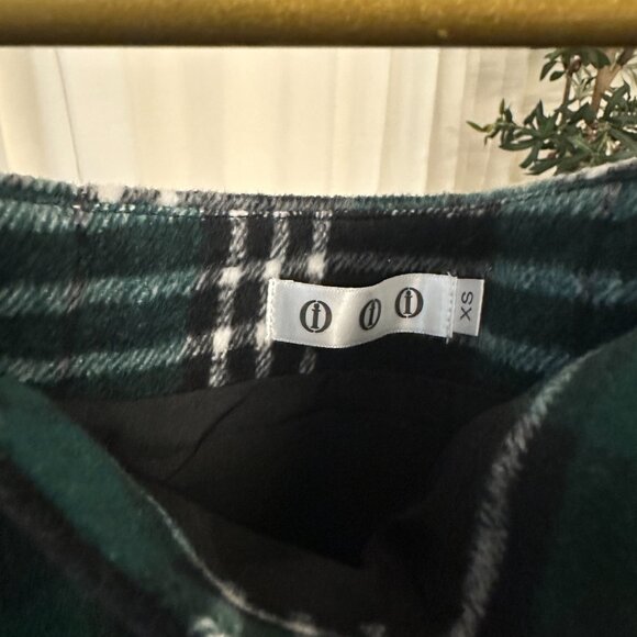 Women's Plaid Mini Skirt High Waist Plaid Skirt Tight Pencil Wool Mini Skirt - Picture 2 of 3